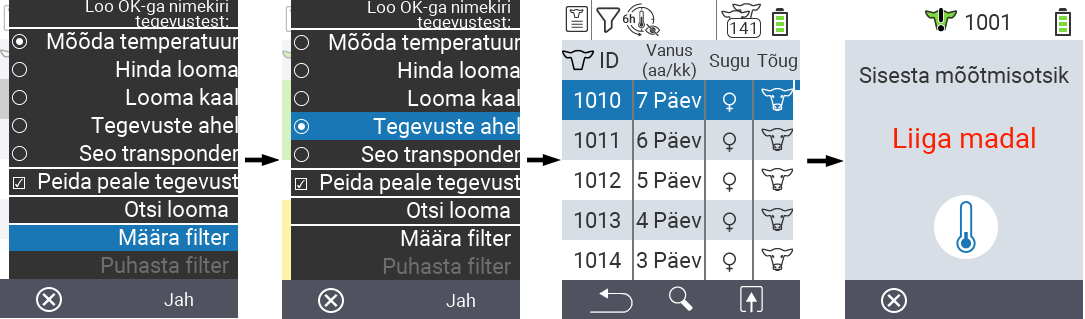 VitalControl Lists Action list