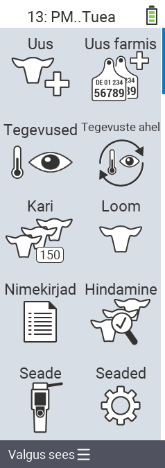 VitalControl Peamenüü