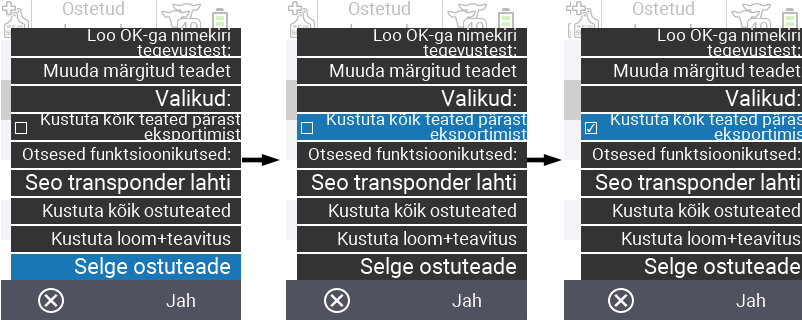 VitalControl: Ostetud loomade nimekiri, csv eksport