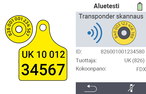 VitalControl: transponderikorvamerkin tarkistus