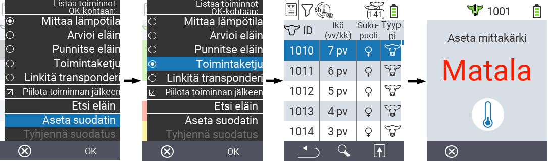 VitalControl Lists Action list