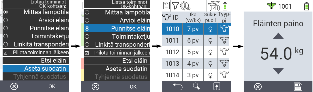VitalControl Lists Action list