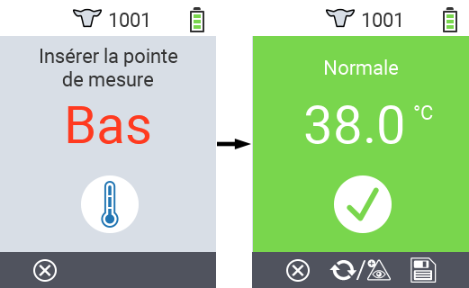 VitalControl: Actions du menu Enregistrer les résultats