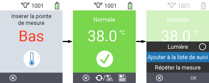 VitalControl: Actions du menu Ajouter à la liste de surveillance