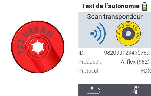 VitalControl : vérification du transpondeur du fabricant