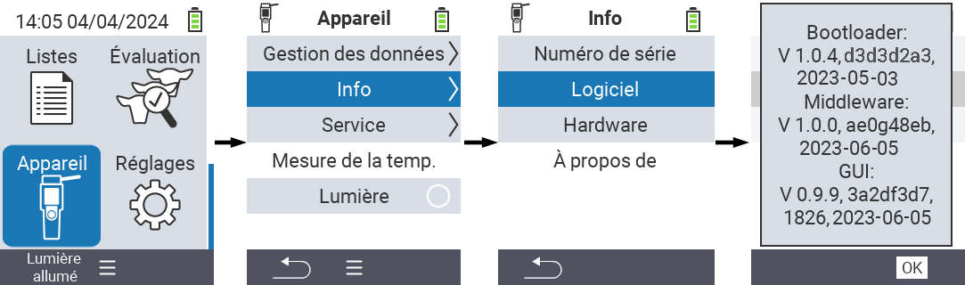 VitalControl : déterminer les versions du firmware