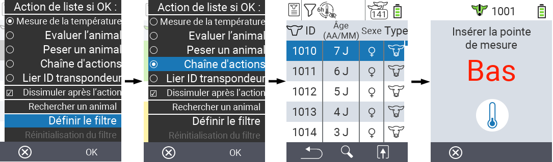 VitalControl Lists Action list