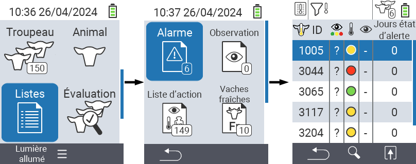 VitalControl Lists Alarmlist