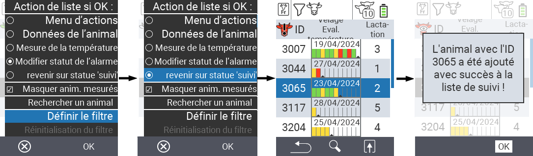 VitalControl Lists Fresh cows list