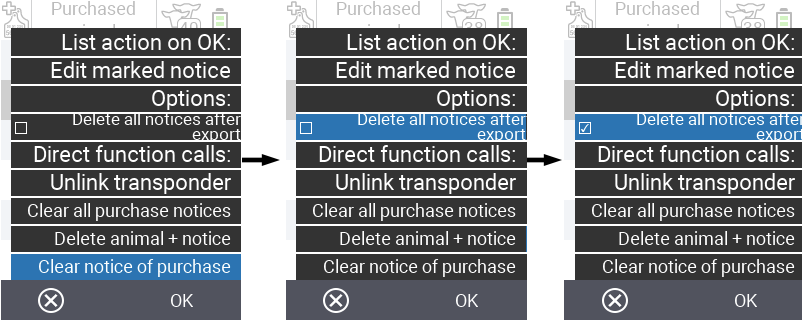 VitalControl : Liste des animaux achetés, export csv