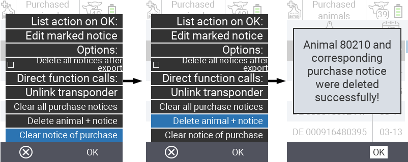 VitalControl : Liste des animaux achetés, supprimer animal + avis