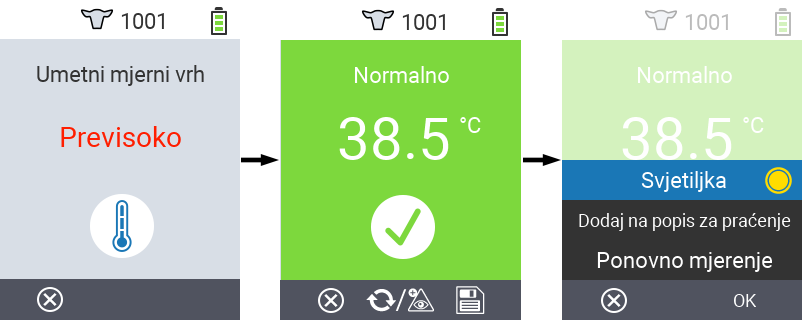 VitalControl: Menu Actions Flashlight on off