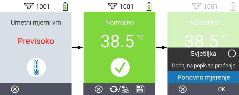 VitalControl: Menu Actions Light on off