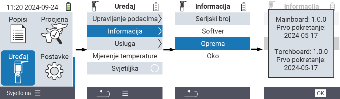 VitalControl: Menu Device Info