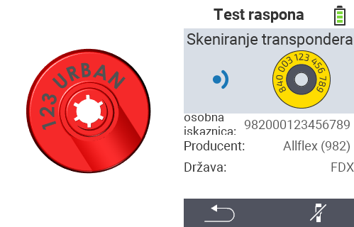 VitalControl: provjera transpondera od proizvođača