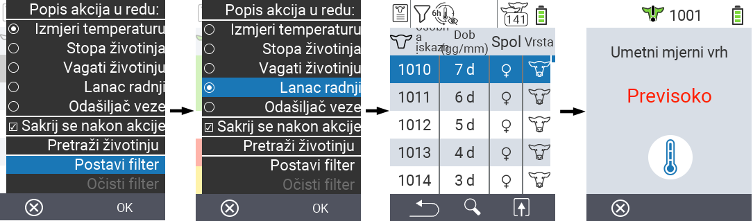 VitalControl Lists Action list