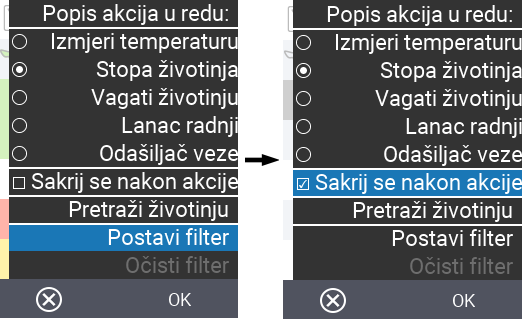 VitalControl Lists Action list