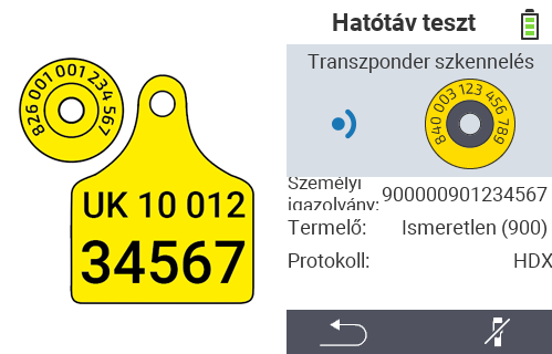 VitalControl: transzponder fülcímke ellenőrzése