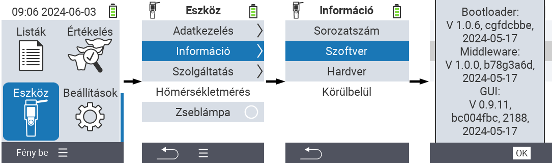 VitalControl: firmware verziók meghatározása