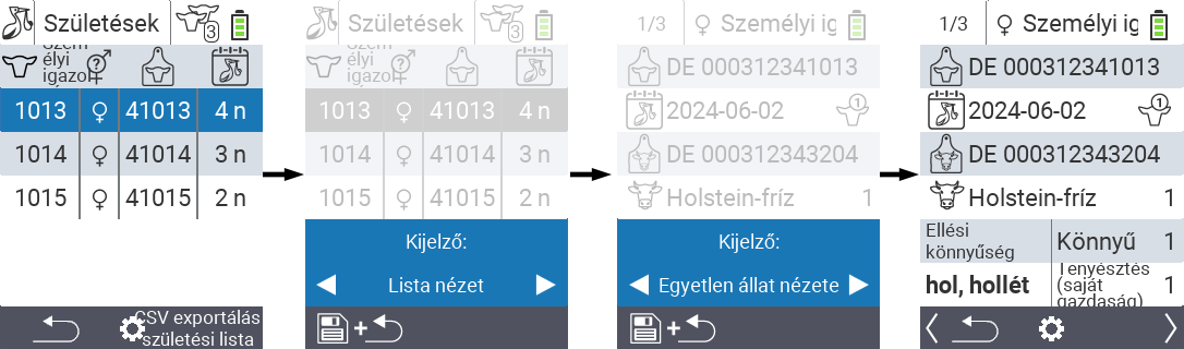 VitalControl: Menü Új a farmon Születések