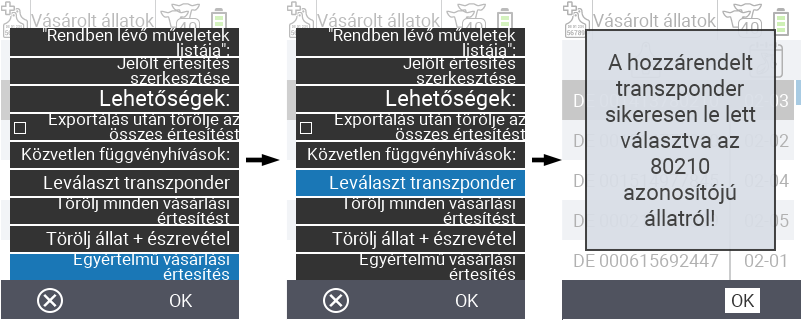 VitalControl: List of purchased animals, csv export