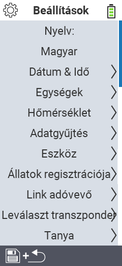 VitalControl Beállítások