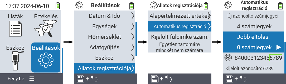VitalControl: menü beállítások jobb eltolás