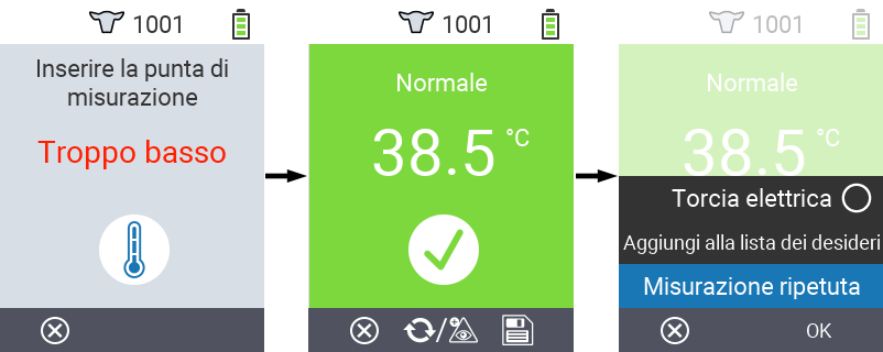 VitalControl: Menu Azioni Luce accesa spenta