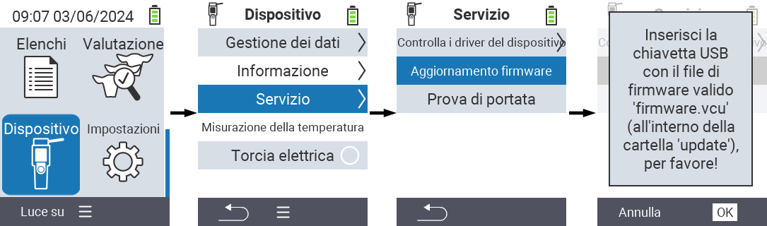 VitalControl: menu path firmware update