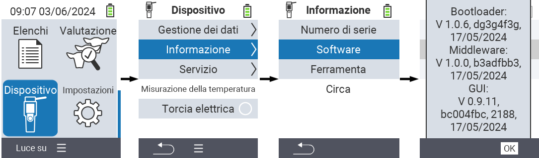 VitalControl: determinare le versioni del firmware