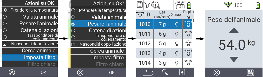 VitalControl Lists Action list