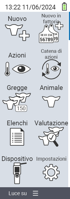 VitalControl Menu principale