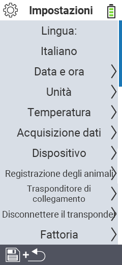 Impostazioni VitalControl