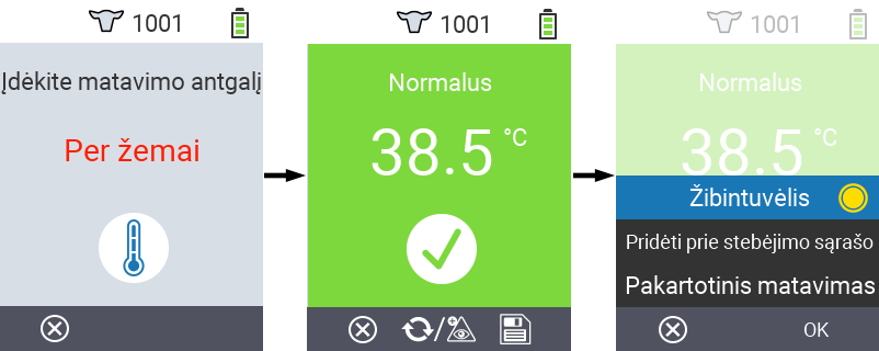 VitalControl: Menu Actions Flashlight on off