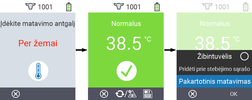 VitalControl: Menu Actions Light on off