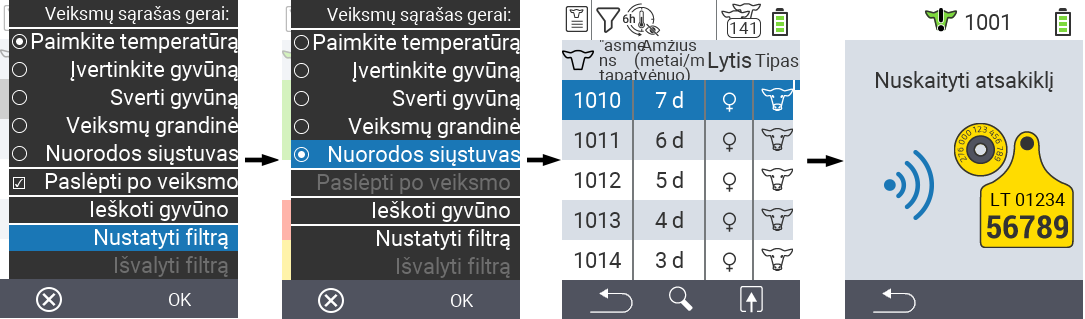 VitalControl Lists Action list