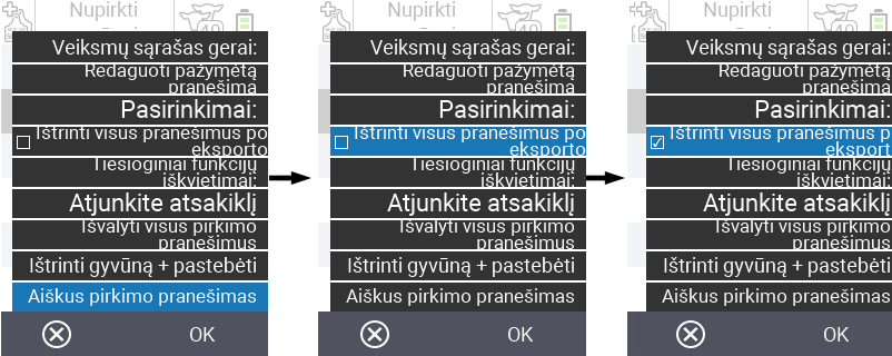 VitalControl: Įsigytų gyvūnų sąrašas, csv eksportas