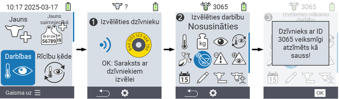 VitalControl: Izvēlne Darbības Nosusināt