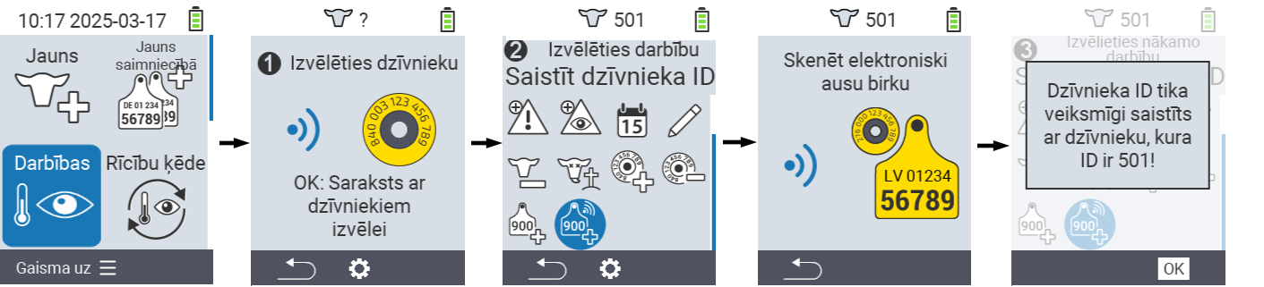 VitalControl: Menu Action Link animal ID