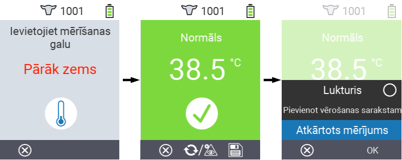 VitalControl: Menu Actions Light on off