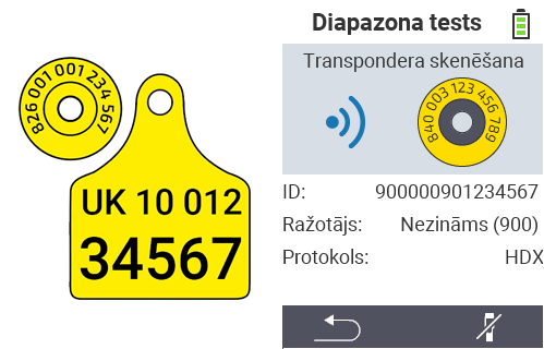 VitalControl: transpondera ausu birkas pārbaude