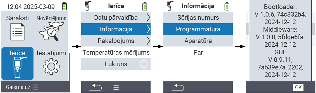 VitalControl: nosakiet programmaparatūras versijas