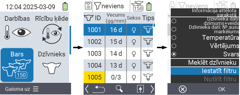 VitalControl: Menu Ganāmpulks