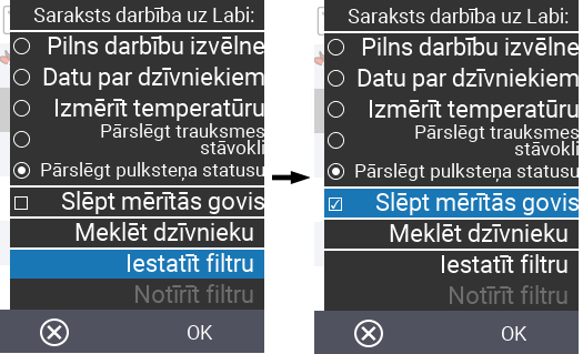 VitalControl Saraksti Svaigu govju saraksts