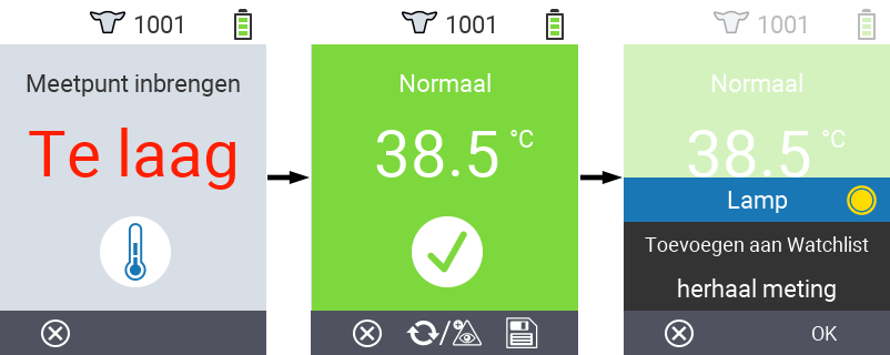 VitalControl: Menu Acties Lamp aan uit