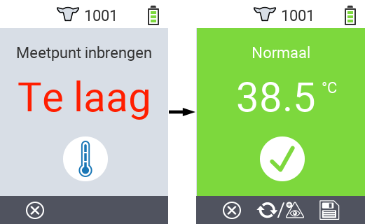 VitalControl: Menu Acties Resultaat opslaan
