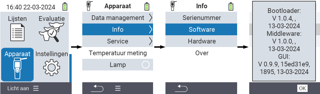 VitalControl: bepaal firmwareversies