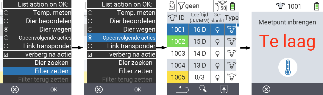 VitalControl Lijsten Actielijst