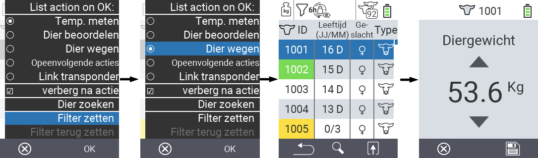 VitalControl Lijsten Actielijst