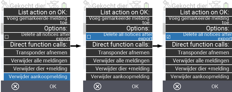 VitalControl: Lijst van gekochte dieren, csv export
